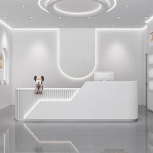 Bureau de réception moderne en bois pour salon de beauté Caissier Comptoir pour bureau Hôtel Meubles <span class=keywords><strong>Banques</strong></span> Studios Cinémas Hôpital - Product Image 2