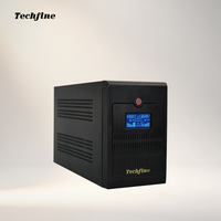 Alimentation sans interruption Techfine 1200VA double tension 110V 220V avec écran LCD pour serveur de poste de travail