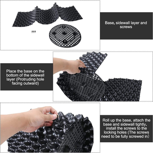 롤 식물 루트베이스 화이트/블랙 분재 정원 화분 공기 전정 냄비에서 성장 - Product Image 6