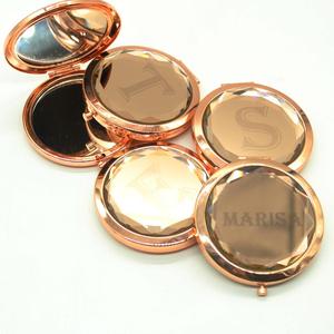 Mini <span class=keywords><strong>miroir</strong></span> en or rose, <span class=keywords><strong>miroir</strong></span> de maquillage personnalisé, petit <span class=keywords><strong>miroir</strong></span> cosmétique en cristal <span class=keywords><strong>pas</strong></span> <span class=keywords><strong>cher</strong></span> - Product Image 3