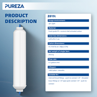 Filtre à eau CTO de remplacement pour réfrigérateur, avec raccords à filetage interne et connexion rapide, pour filtre à eau Waterdrop