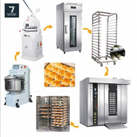 Four à pain au gaz en acier inoxydable avec contrôle de température, 4 niveaux, 16 plateaux pour la cuisson du pain, des produits laitiers, du maïs et du lait