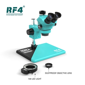 RF4 RF-7050Pro 7-50X Microscopio Trioculare Sincronizzato per Riparazione Componenti Elettronici PCB con Manopola di Ingrandimento a 6 Velocità e Blocco - Product Image 6