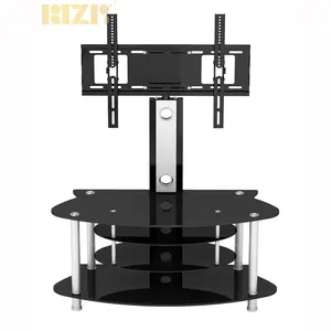 Sistema de Home theater Projeto sala de estar Mobiliário compra imagem stand de vidro TV Stand com suporte para 55 big inch LCD/ LED TV