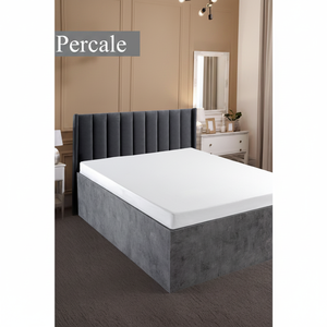 Draps d'hôtel de qualité supérieure, série Percale, 80 fils, en polycoton, drap plat, tailles King, Double, Twin, respirant, uni, pour hôpitaux - Product Image 3