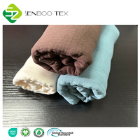 GOTS-Zertifizierter OEKO-TEX 100% Bio-Baumwoll-Doppelseitiger 3-Lagiger Seersucker-Stoff 180gsm Gewebter Baby-Stoff Weich Mittelgewichtig für Jungen und Mädchen