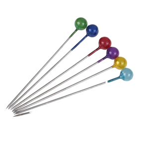 108 aiguilles à tête perlée colorées en acier inoxydable pour <span class=keywords><strong>couture</strong></span> à la main, confection de vêtements et positionnement DIY - Product Image 2