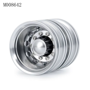 2PCS Moyeu de roue avant et 4PCS Moyeu de roue arrière et 10PCS Pneus de roue pour <span class=keywords><strong>Tamiya</strong></span> 1/14 RC Trailer Tractor Truck Parts - Product Image 4