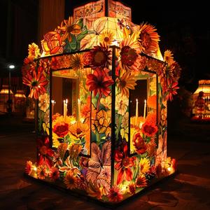 Giorno dei morti stile Punk <span class=keywords><strong>messico</strong></span> lanterne di seta Fiesta Party decorazioni impermeabili all'aperto arredamento tradizionale festivo illuminazione - Product Image 6