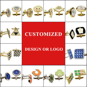 Bouton de manchette gravé de fournisseur d'or de conception de coquille de <span class=keywords><strong>prix</strong></span> concurrentiel d'OEM promotionnel de haute qualité - Product Image 6