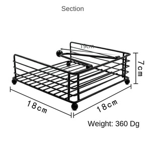 Porte-mouchoirs rectangulaire en fer forgé écologique moderne, porte-serviettes en métal, sur pied, pour hôtel, restaurant, café - Product Image 6