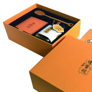 wholesale design paper luxury cardboard printed custom foil logo gift eco friendly packaging bee honey box with foam insert