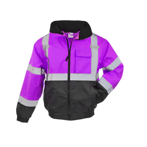 Custom Hi Vis Reflective <b>Work</b> Jacket with Logo Printing Industrial Safety Clothing - Product Image 1