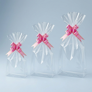 Grand sac en cellophane transparent plat OPP avec nœud de fermeture, sacs en cellophane haute brillance pour paniers-cadeaux et emballages de paniers de fruits - Product Image 4