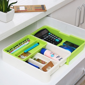 Boîte de rangement moderne en plastique PP - Organisateur de vaisselle multifonctionnel pour la mise en place de la table et le rangement des affaires du bureau - Product Image 1