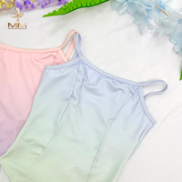 2025 nouveautés haute qualité V dos vert Ombre Camisole filles danse vêtements d'entraînement Ballet justaucorps en Spandex et Nylon