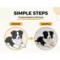 Peluche personnalisée Border Collie, jouet réaliste en coton PP doux et moelleux, anti-stress, poupée chien, cadeau de vacances, décoration intérieure