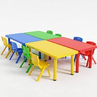 Ensemble de meubles pour enfants, bureaux et chaises durables en métal et en plastique, salle de classe de maternelle, autres meubles scolaires