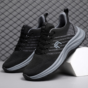 Nero Rosso Colore Della Maglia della Gomma Traspirante Uomini Scarpe Da Ginnastica di Moda, Scarpe Scarpe Sportive Comode - Product Image 1