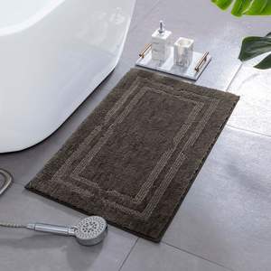 Dada Ensemble de 3 tapis de bain absorbants, résistants aux taches, antidérapants, tapis de douche pour salle de bain avec contour en <span class=keywords><strong>U</strong></span> pour toilettes - Product Image 2