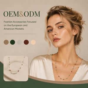 Colliers en perles de pierres naturelles multicolores avec chaîne satellite plaquée or, style bohème pour femmes, OEM/ODM, vente en gros - Product Image 1