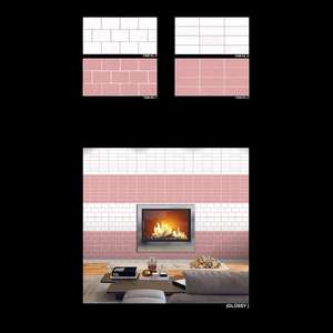 Azulejos de pared de cerámica esmaltada para baño, diseño de ladrillo color rosa bebé, decorativos, 30x60cm - Product Image 5