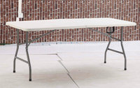 Tables et chaises pliantes en plastique Portable rectangulaire robuste de 8 pieds pour la restauration en plein air