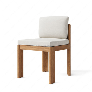 FERLY Set da Pranzo per Esterni in Legno di Teak Durevole con 6 Sedie, Arredamento Moderno per Giardino e Cortile - Product Image 3