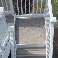 Planches de terrasse extérieures en WPC co-extrudé pour aménagement paysager