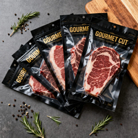 Sac thermoscellable personnalisé en PET/PE CPP, qualité alimentaire, à trois soudures latérales et soufflet de fond, imprimé par gravure numérique, anti-humidité et anti-odeur