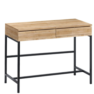 Coiffeuse simple en chêne <span class=keywords><strong>noir</strong></span> grande taille 100x45x75cm-coiffeuse avec espace de rangement miroir pliable pour chambre à coucher - Product Image 5