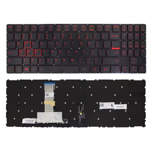 <span class=keywords><strong>Clavier</strong></span> d'ordinateur portable à <span class=keywords><strong>membrane</strong></span> LED Y520-15IKB avec USB 3.0, 61 touches, interrupteurs noirs, lettres rouges rétroéclairées, disposition PT/KR/HE, nouveau stock - Product Image 1