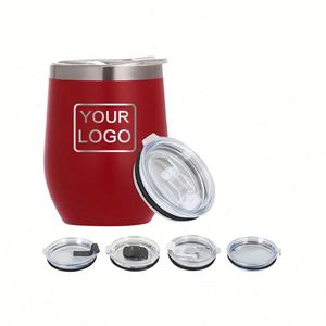 Tasse à café isotherme sous vide en acier inoxydable double paroi de 12 oz, forme d'œuf, avec couvercle, pour l'extérieur - Product Image 3