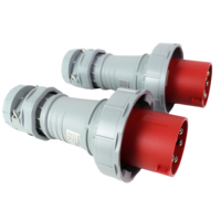 Prise industrielle mâle FCONNR IEC 63A 5 broches, étanche IP67, connecteur d'alimentation CEE (3P+N+E)