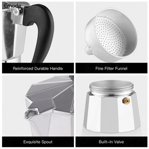 Oem קלאסי פרימיום יחיד צינור mocha יצרנית mocha 1 3 6 9 12 כוסות אלומיניום אספרסו מוקה סיר קפה - Product Image 4