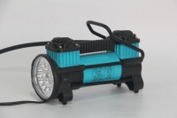 Nouveau gonfleur de pneu de voiture Portable Double cylindre pompe à air 150PSI 12V DC voiture allume-cigare prise compresseur d'air avec lumière LED