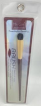 Pinceau de maquillage professionnel à poils synthétiques, manche en bois et virole en cuivre pour crayon à sourcils - Product Image 1