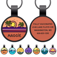 Colliers d'identification personnalisés de luxe pour chiens, en silicone durable, avec code QR gravé, motif imprimé, pendentif personnalisé pour la sécurité des chiens et des chats