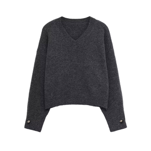 <span class=keywords><strong>Pull</strong></span> en maille ample décontracté pour <span class=keywords><strong>femme</strong></span>, imprimé <span class=keywords><strong>vintage</strong></span>, style européen et américain, automne-hiver, nouveau - Product Image 4