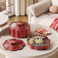 Boîte de rangement en ABS pour la maison, le salon, les collations, les fruits secs, multi-niveaux, noix, graines de melon, bonbons, sac alimentaire