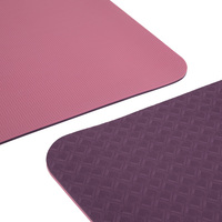 Tapis de yoga en TPE recyclé double grand violet écologique 6MM avec impression de LOGO personnalisé antidérapant