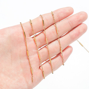 Cadena de Acero Inoxidable Dorada H1185 con Patrón Ovalado en Espiral, Componentes para Joyería DIY - Product Image 4