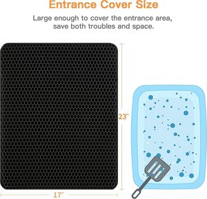 Waterproof Environmental Reusable Double Layers EVA <b>Cat</b> Sand Trapping <b>Mat</b> Non-slip Easy-to-clean Modern Solid Custom Color Pad - Product Image 2
