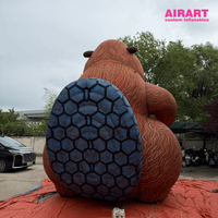 Modèle de castor gonflable géant de 5 m de hauteur, mascotte animale gonflable personnalisée pour événements en plein air et décoration de centres commerciaux