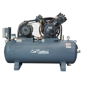 Compresseur d'air à piston bi-étagé robuste haute pression avec réservoir industriel pour atelier et usine - Product Image 6