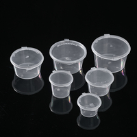 Gobelets à sauce transparents en PP avec couvercles, jetables, recyclables, résistants au congélateur et au micro-ondes, anti-fuite, pour restaurants et usage domestique, logo personnalisé