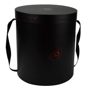 Cajas de flores redondas con asa de cuero personalizada para arreglo de flores, ramos de flores, regalo, moda portátil, diseño Unisex reciclable - Product Image 2