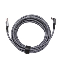 Cordon de charge en Nylon tressé pour PC, Extension de données, accessoires de jeu en réalité virtuelle pour Oculus Quest 2-gris