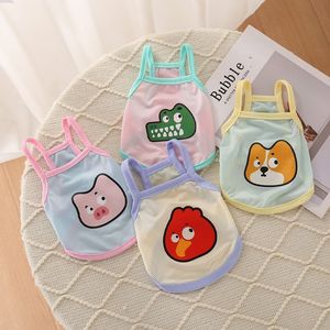 Chaleco de verano para mascotas, camisola fresca de seda helada, diseño de dibujos animados de animales, para perros pequeños y medianos, uso en exteriores ZYKBX23 - Product Image 1