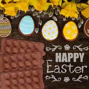 Holiday Theme Odorless Easy-Clean <b>Baking</b> Mold for Oven Microwave& Dishwasher DIY Chocolate Candy Making for Easter Party Favors - Product Image 5